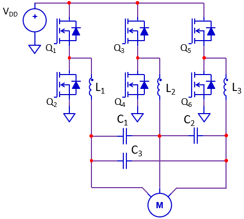 Typical 3-phase Motor drive with filter